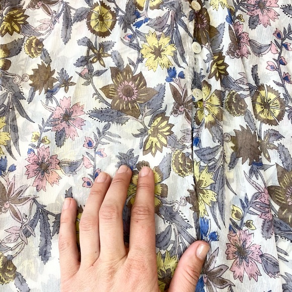 Free People Floral Boho Sheer Top - Picture 12 of 16